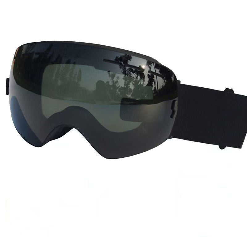 Double-Layer Spherical Ski Goggles with Myopia Insert Windproof Protection