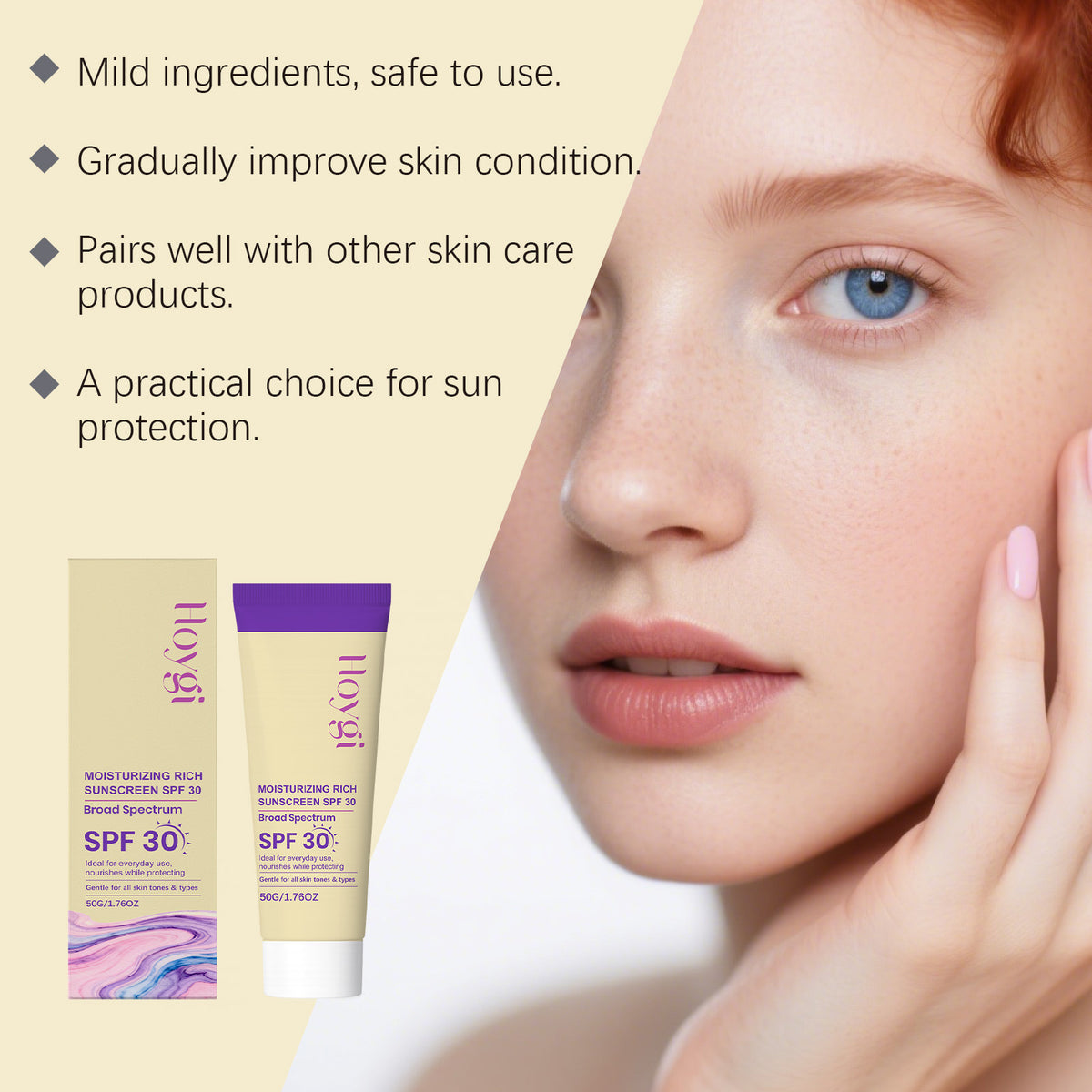 Hoygi Moisturizing Protective Cream Lightweight Daily Skin Barrier