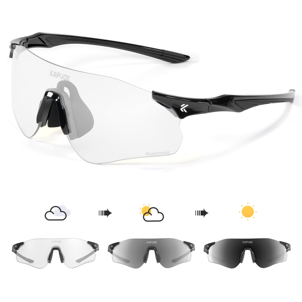 Photochromic Sports Sunglasses Windproof Cycling Glasses