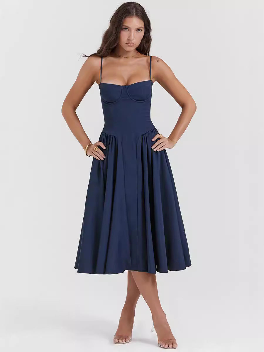 Elegant Stitching Slip Dress