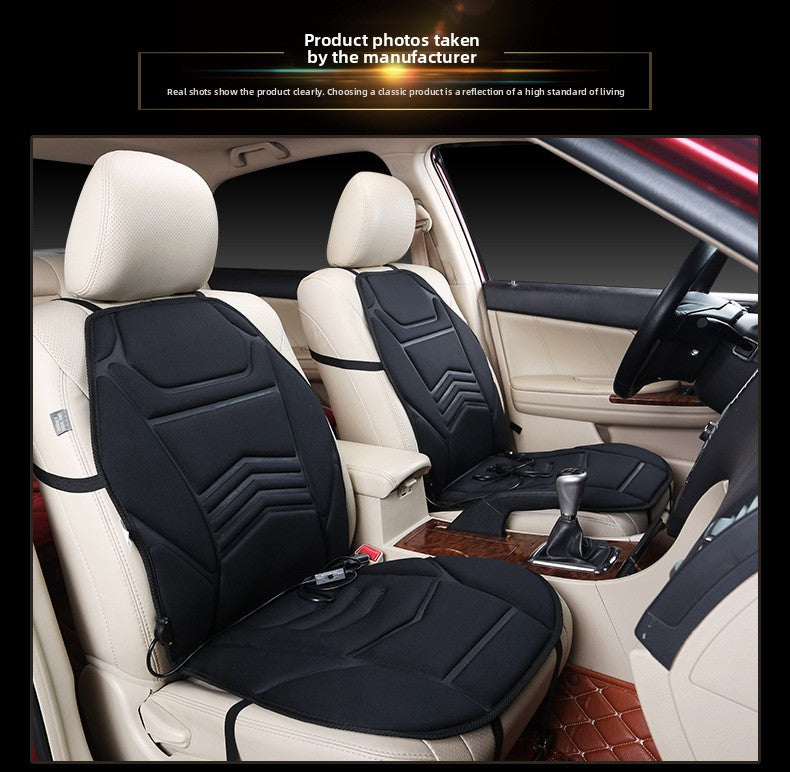 Heated Car Seat Cushion with Adjustable Temperature Control and Secure Fit
