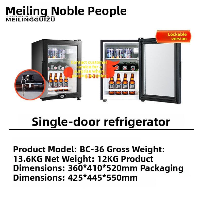 Mini Refrigerator with Glass Door