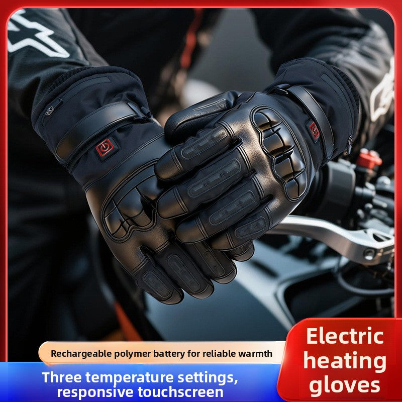 Rechargeable 7.4V Electric Heated Gloves Windproof Thermal Cycling Skiing Winter Outdoor Sport Gloves