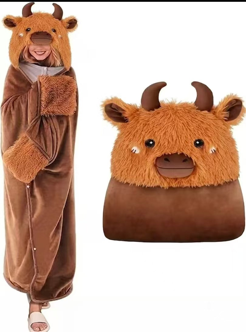 Hooded Animal Cape Blanket