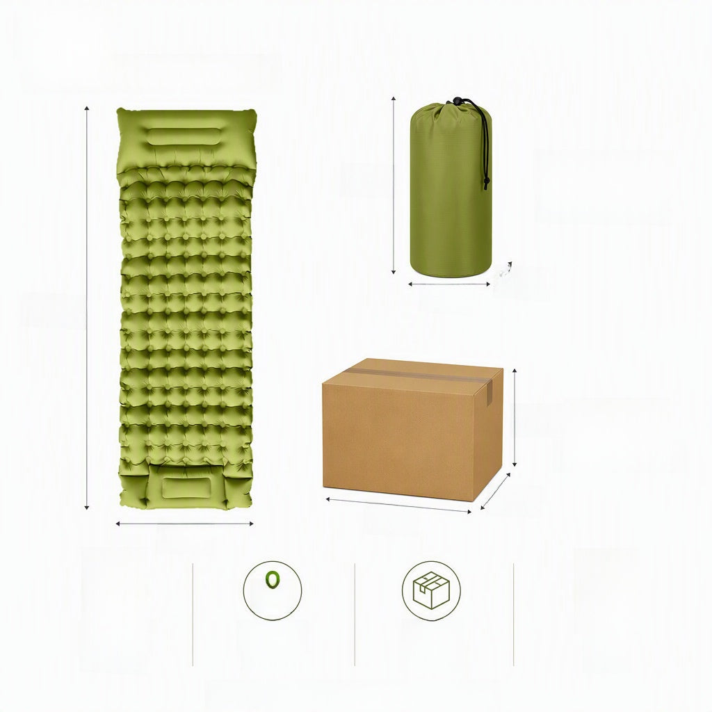 Ultra-Light Foot-Operated Automatic Inflatable Camping Mattress with Pillow