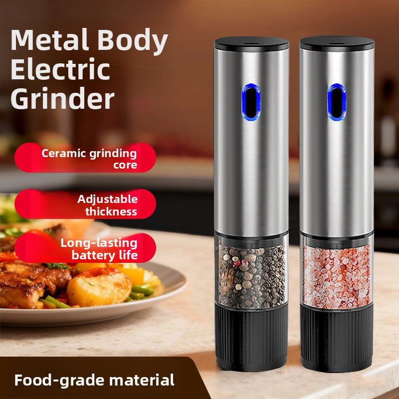 Electric Stainless Steel Adjustable Pepper and Salt Grinder