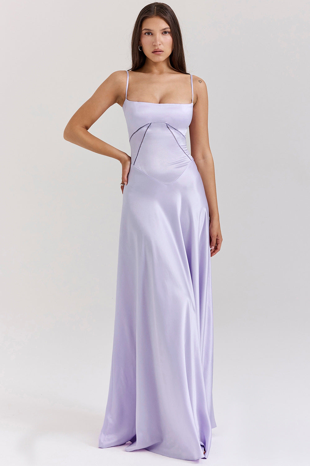 Womens Sling Backless Long Dress