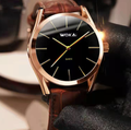 Men's Business Quartz Watch with PU Strap