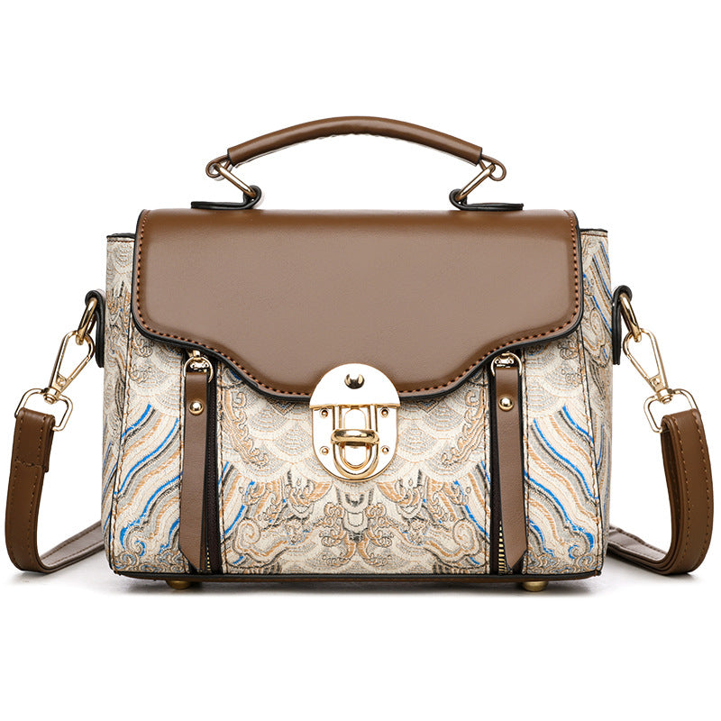 Retro PU Leather Handbag Women Crossbody Bag