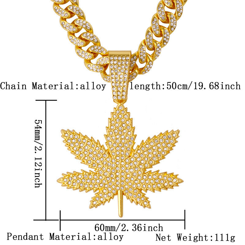 Cuban chain necklace pendant