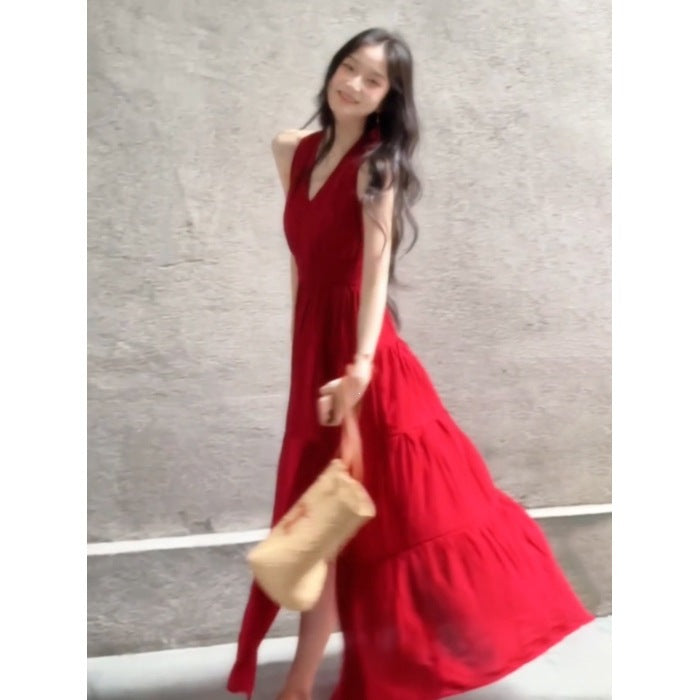 Elegant Halter Neck Summer Dress