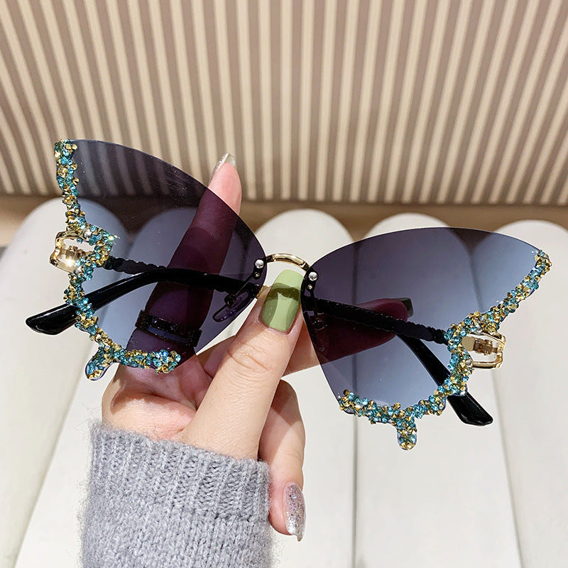 Butterfly Diamond Sunglasses UV400 Protection