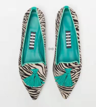 Womens Pointed Toe Tassel Flat Shoes