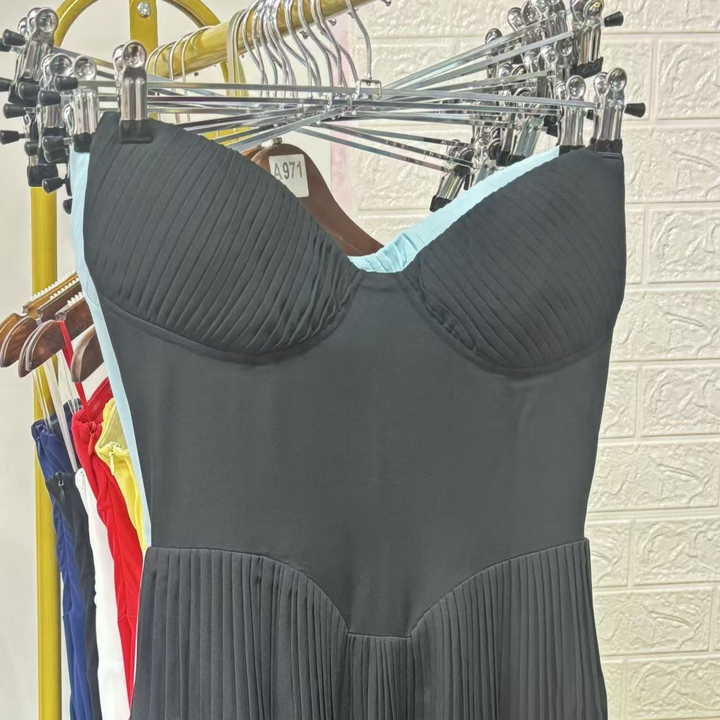 Off-Shoulder Backless Ruched High-Waist Long Dress