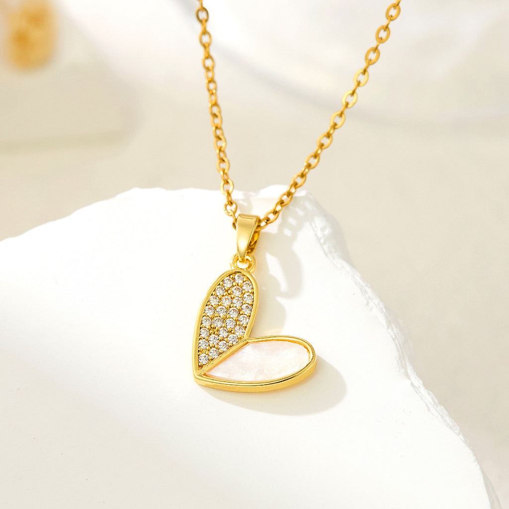Heart Shape Zircon Necklace