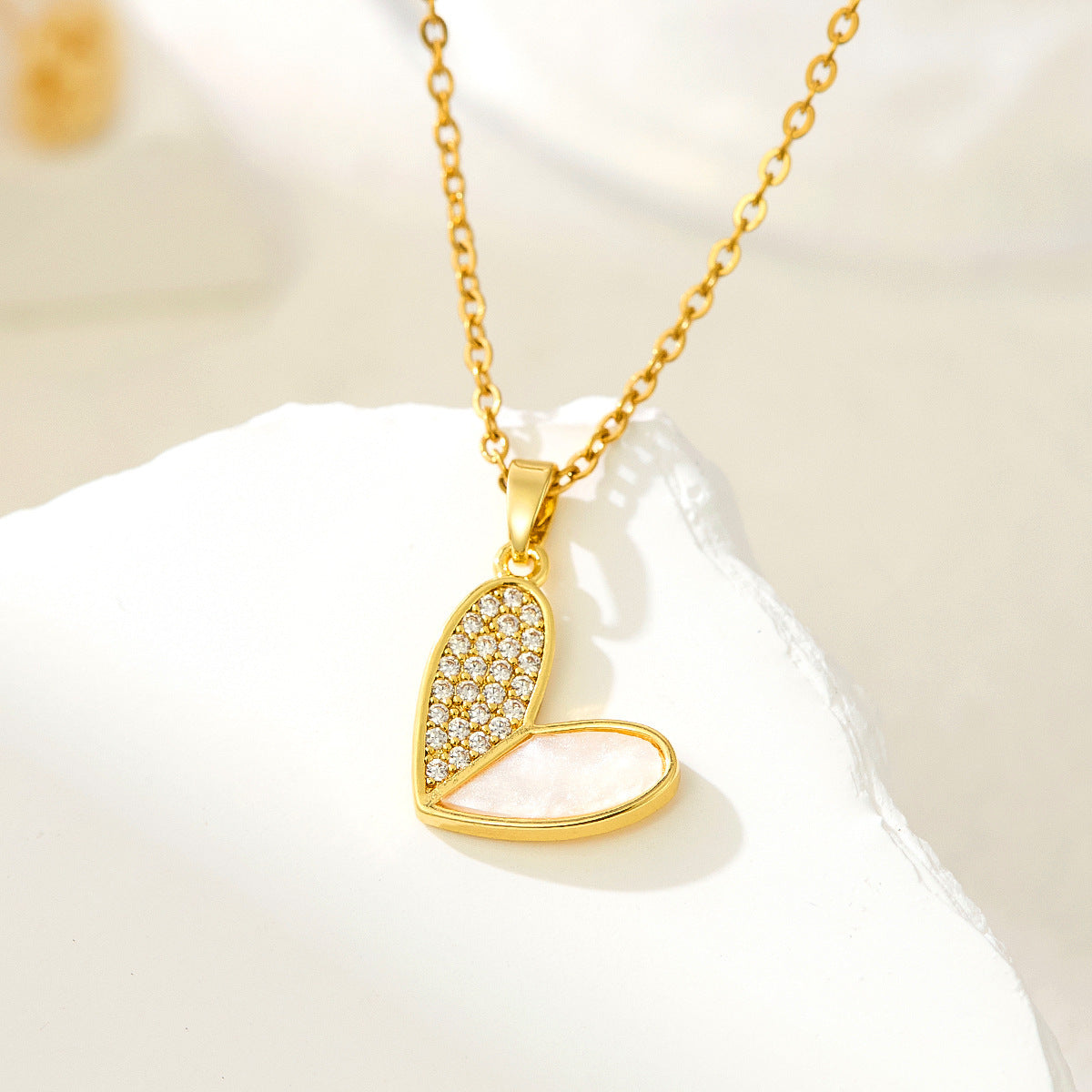 Heart Shape Zircon Necklace