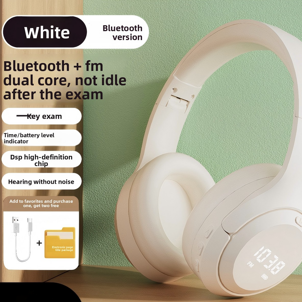 CET Exam Headphones with FM Radio and Bluetooth