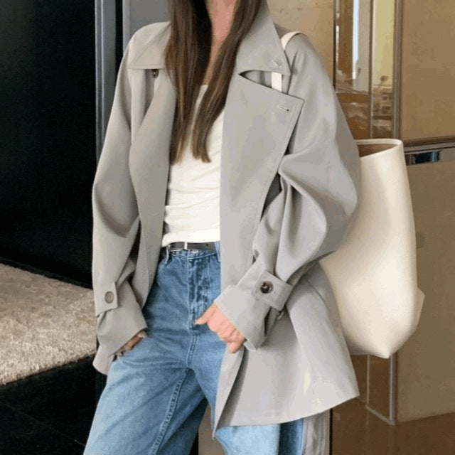 Casual Short Trench Coat For Women
