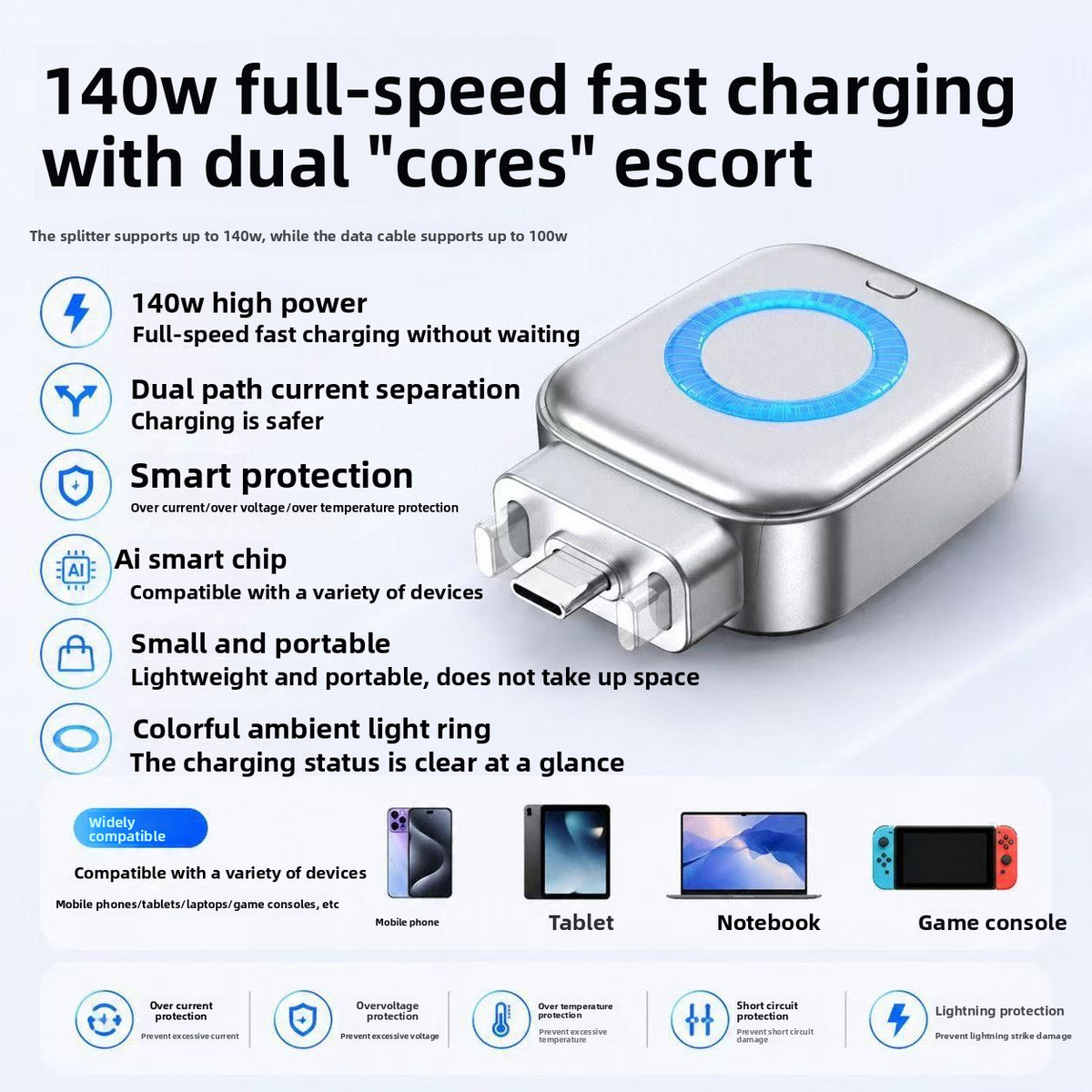 X01 Full Charge Separator with AI Recognition and Auto Power Off