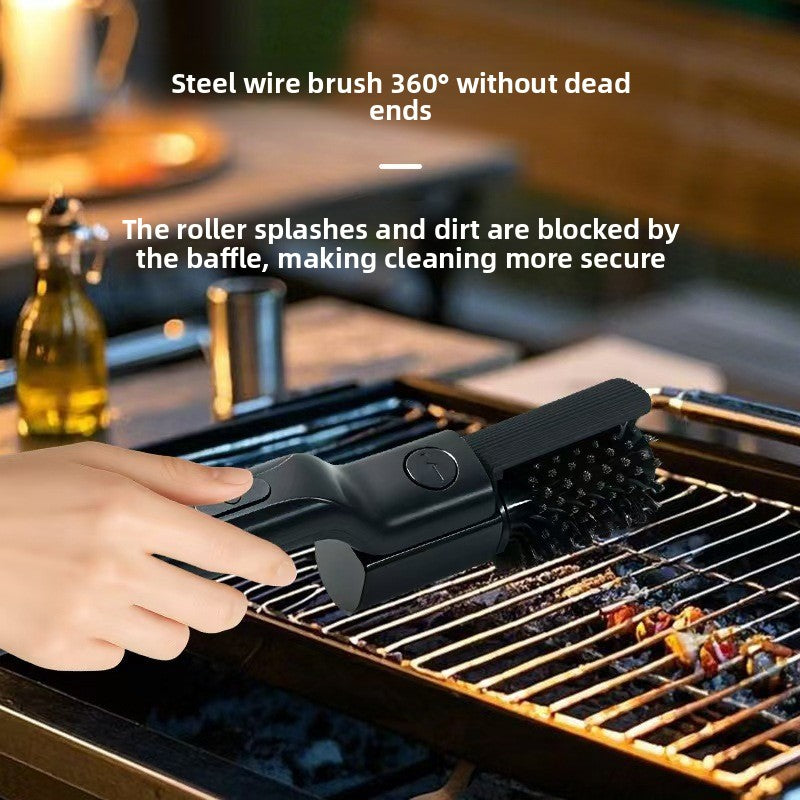 Electric Barbecue Cleaning Brush with Stainless Steel Bristles