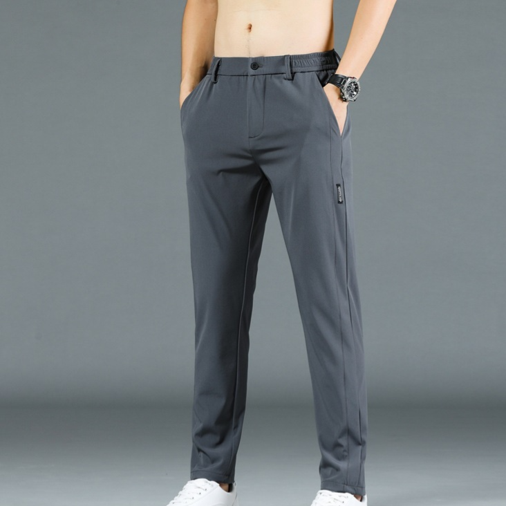 Men's Ice Silk Straight-Leg Casual Pants