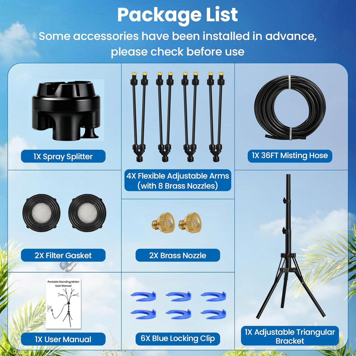 Adjustable Outdoor Mist Cooling Sprayer