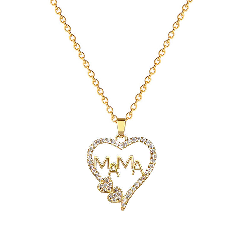 Elegant Micro-Inlaid Zircon Titanium Steel Necklace