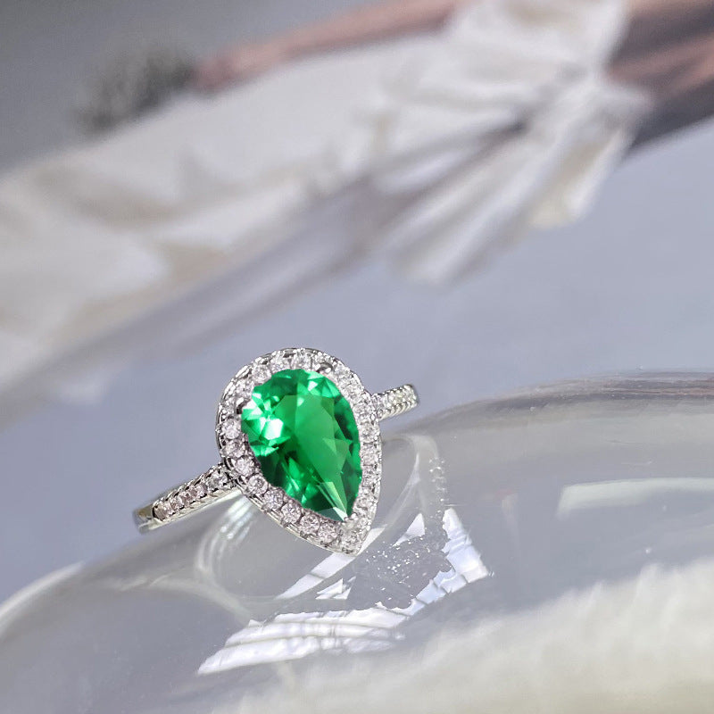 Waterdrop-shaped opening ring