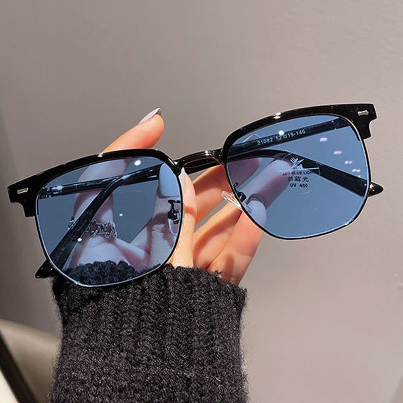 Photochromic Half-Frame Glasses with Anti-Blue Light