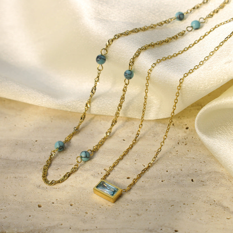 Bohemian Geometric Layered Necklace