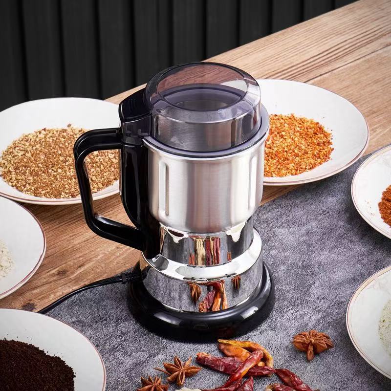 Home-use coffee bean, grain, and spice grinder