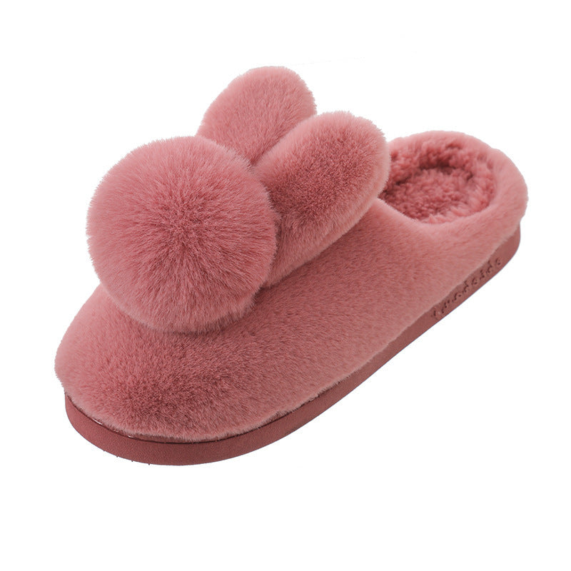 Women Winter Thick Soled Non-Slip Fluffy Warm Home Slippers