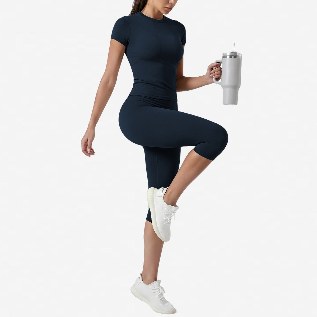 Womens High Waisted Yoga Set