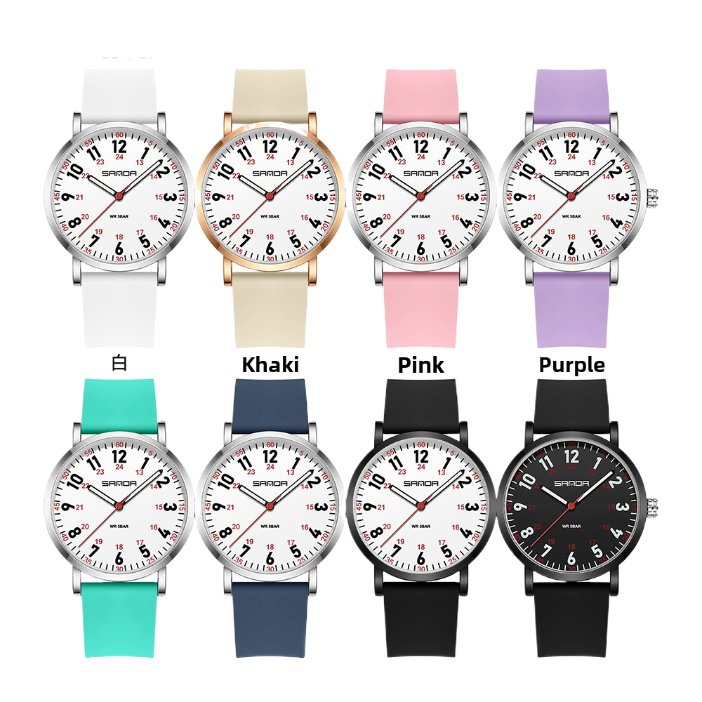 Fashion Quartz Watch with Luminous Dial and Waterproof Design