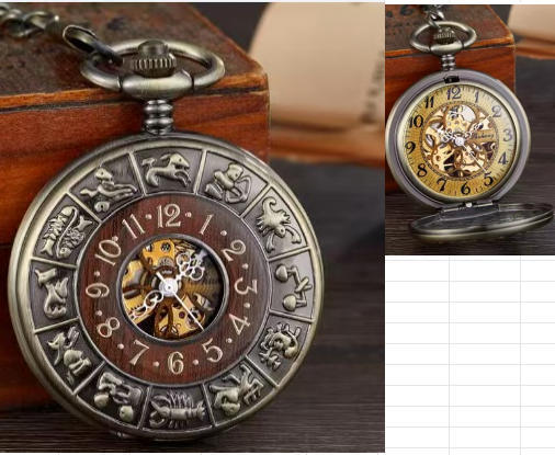 Retro Mechanical Pocket Watch Double Cover