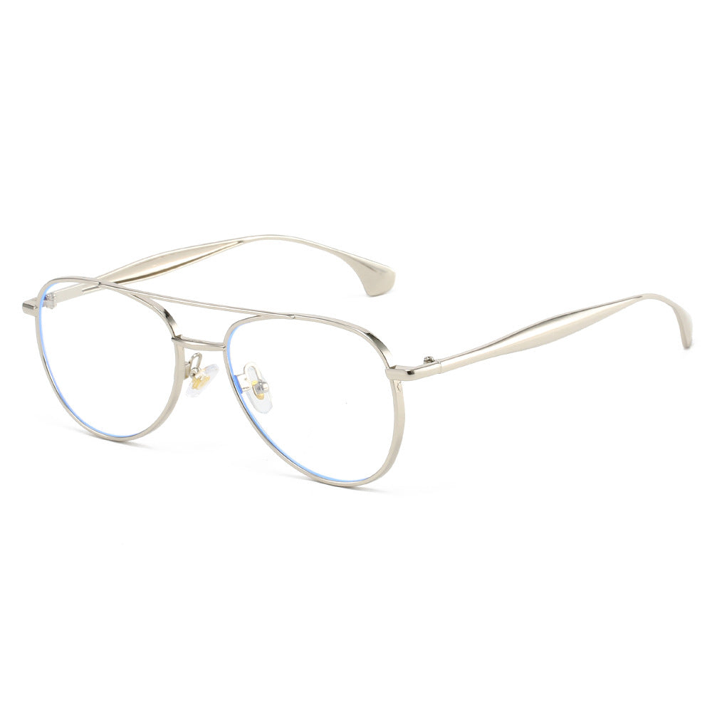 Double-Beam Gradient Metal Frame Sunglasses