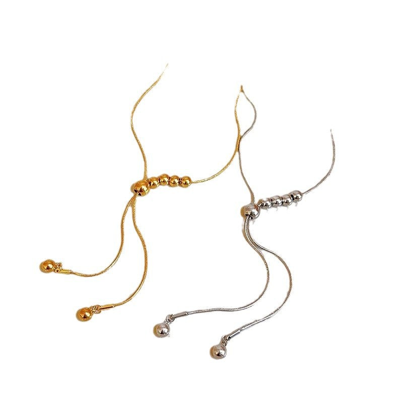 Metal Bead Sweater Chain