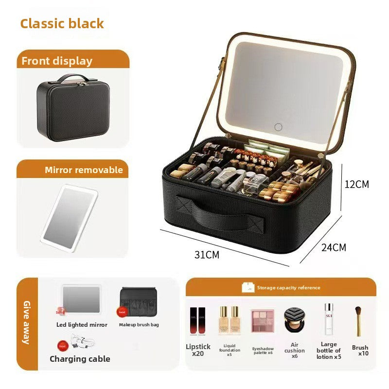 Cosmetic Organizer with LED Mirror