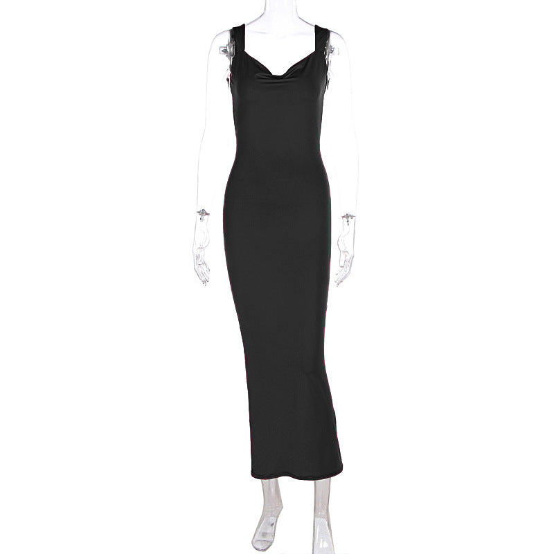Sleeveless Backless Bow Dress