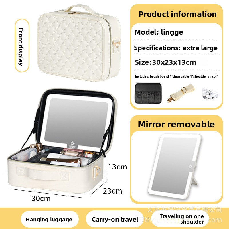 Cosmetic Organizer with LED Mirror
