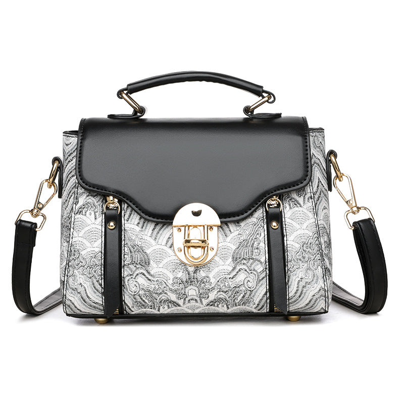 Retro PU Leather Handbag Women Crossbody Bag