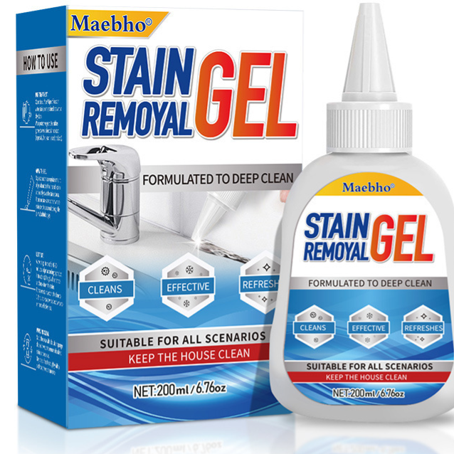 Mold-removal gel for washing machine tub cleaning