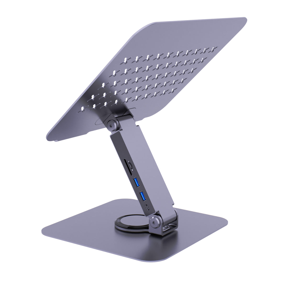 Aluminum Alloy Laptop Stand with Docking Station