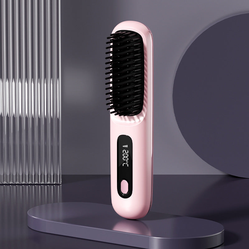 LCD Wireless Hair Straightening Comb