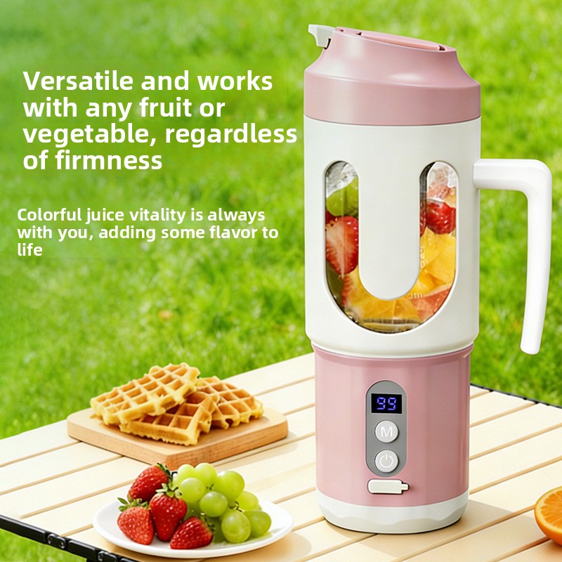 Portable Rechargeable Fruit Juicer with Digital Display