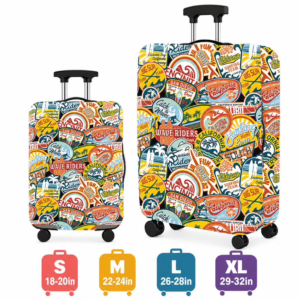 Printed Stretch Suitcase Cover