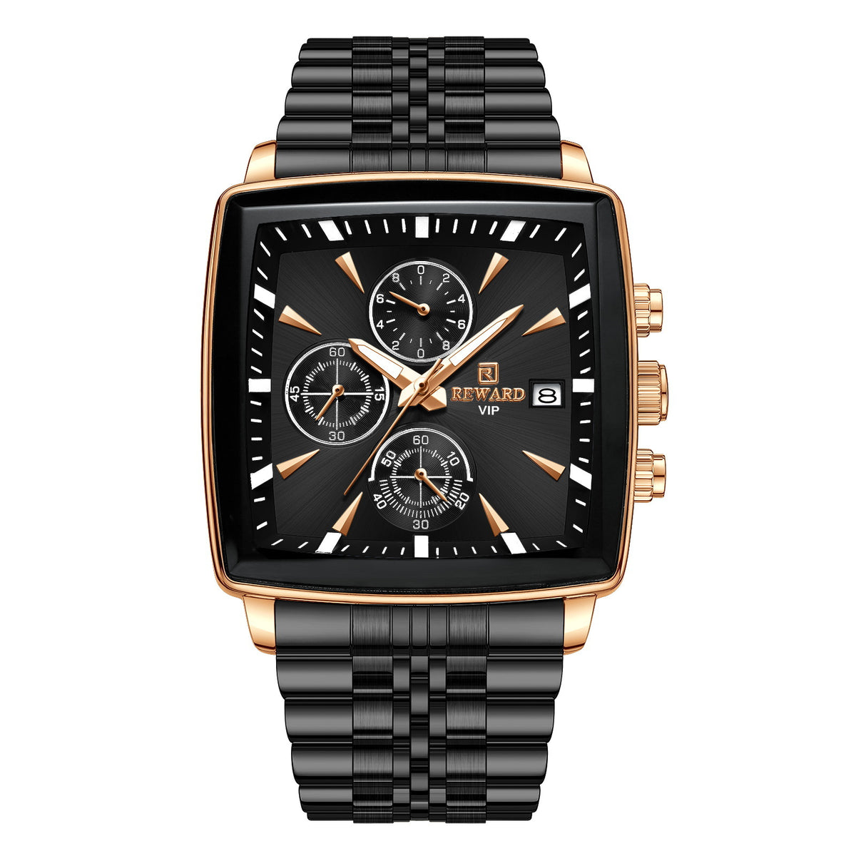 Men's watch with multi-function chronograph