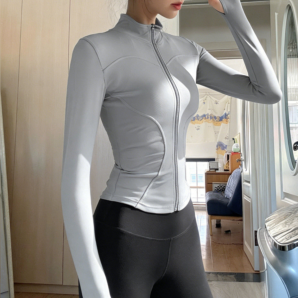 Women's 2-Piece Quick-Dry Long Sleeve Yoga Running Sports Set