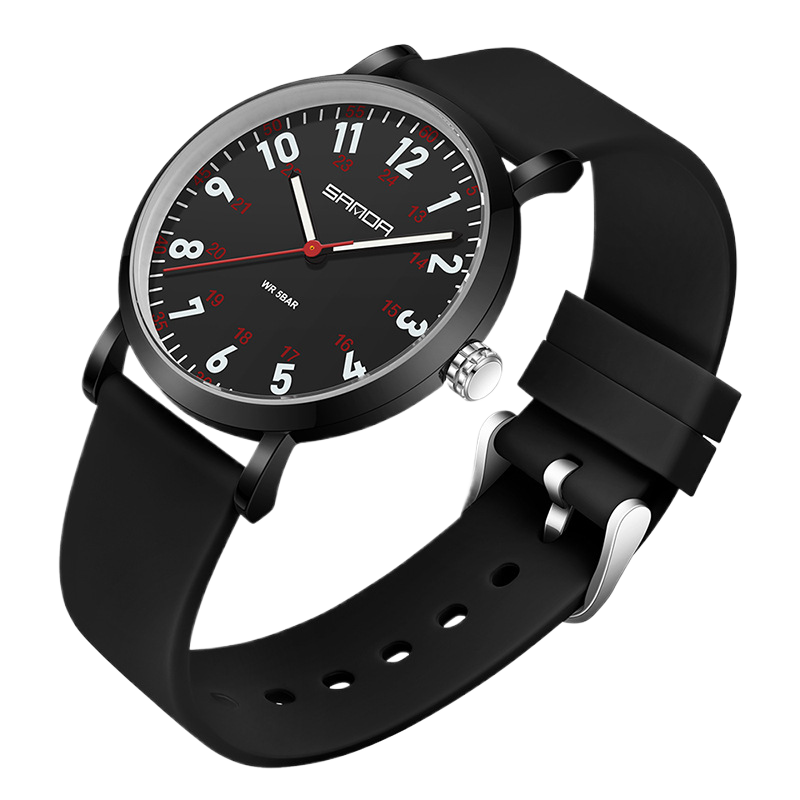 Fashion Quartz Watch with Luminous Dial and Waterproof Design