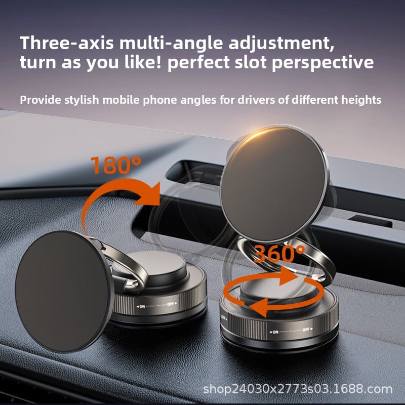 2025 New Vacuum Suction Magnetic Car Phone Holder Navigation & Desktop Mount